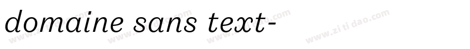 domaine sans text字体转换
